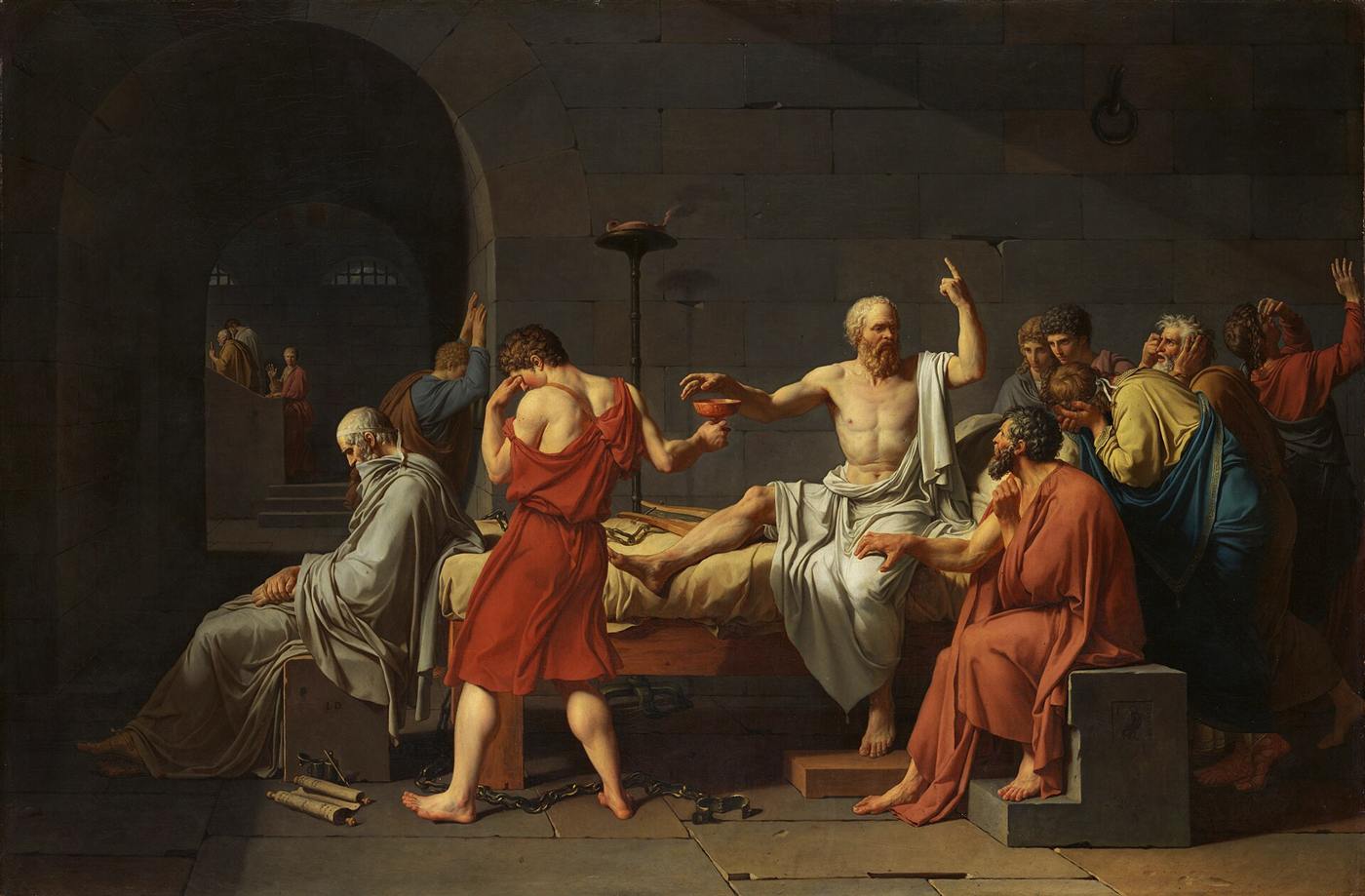 A Morte de Sócrates, Jacques-Louis David, 1787